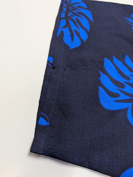 Chemise hawaïenne Création perroquets bleue manches courtes taille L #714 hawaii