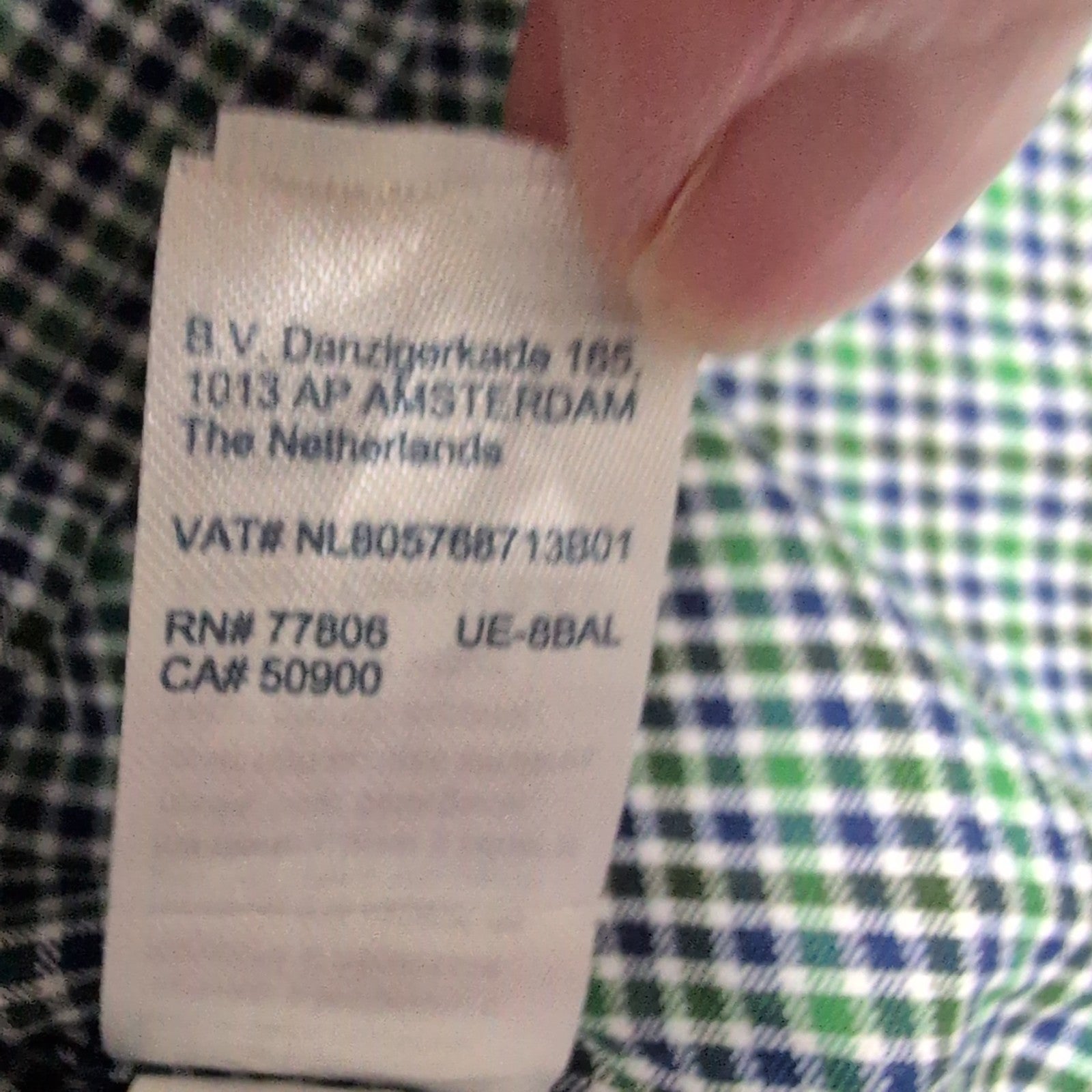 Chemise Tommy Hilfiger Verte À Petits Carreaux Regular Fit Taille XXL