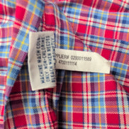 Chemise Ralph Lauren M Rouge Bleu Carreaux Shirt Button Down Coton Logo Marine