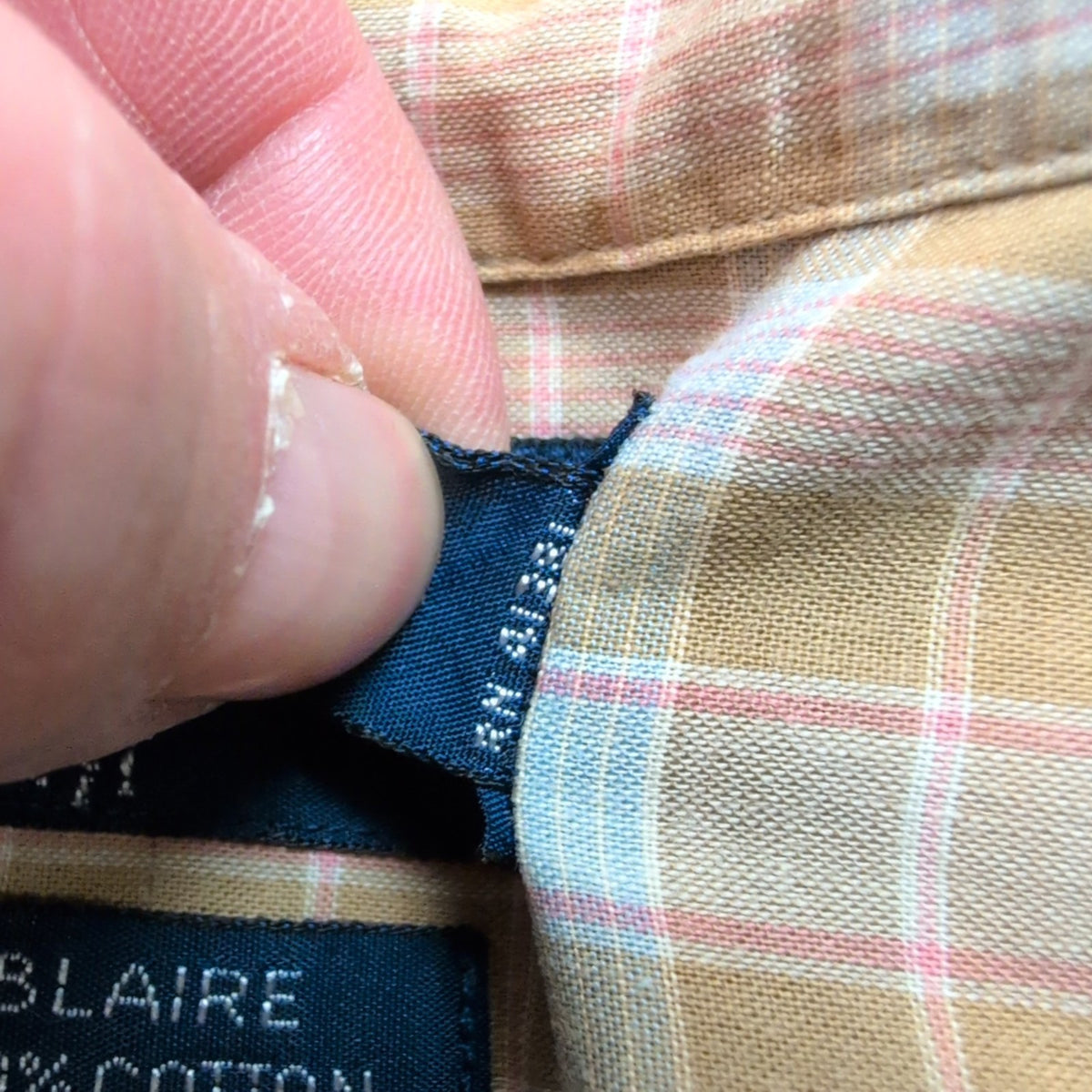 Chemise Ralph Lauren Blaire Vintage M Marron Clair Carreaux Coton Léger