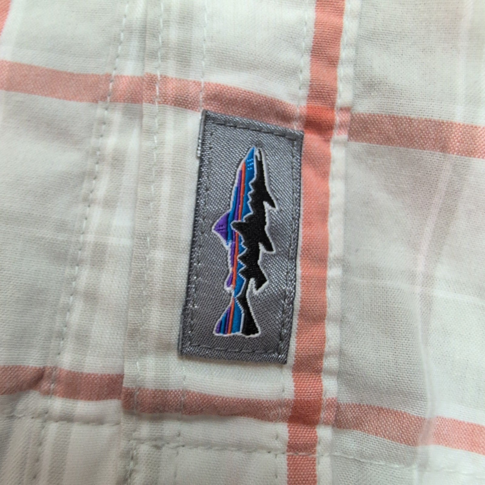 Chemise Patagonia XL grise carreaux bio coton pêche manches longues