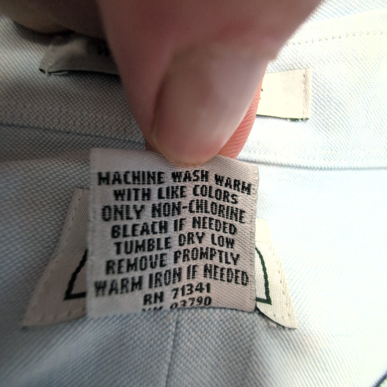 Chemise L.L. Bean bleu ciel taille L / XL VINTAGE BRODEE