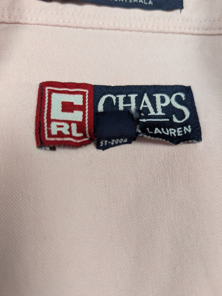 Chemise shirt Chaps Ralph Lauren M rose pâle coton Oxford button down