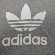 ➜ Sweat à Capuche Adidas Vintage - Grand Logo Brodé - Gris - Taille 40 (M/L)
