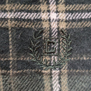 🐻 CHEMISE FLANELLE CHAPS XL (TG) CARREAUX VERT KAKI NOIR LOGO BRODÉ