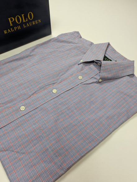 Chemise Lauren Ralph Lauren sans logo bleu à carreaux taille L #22ch