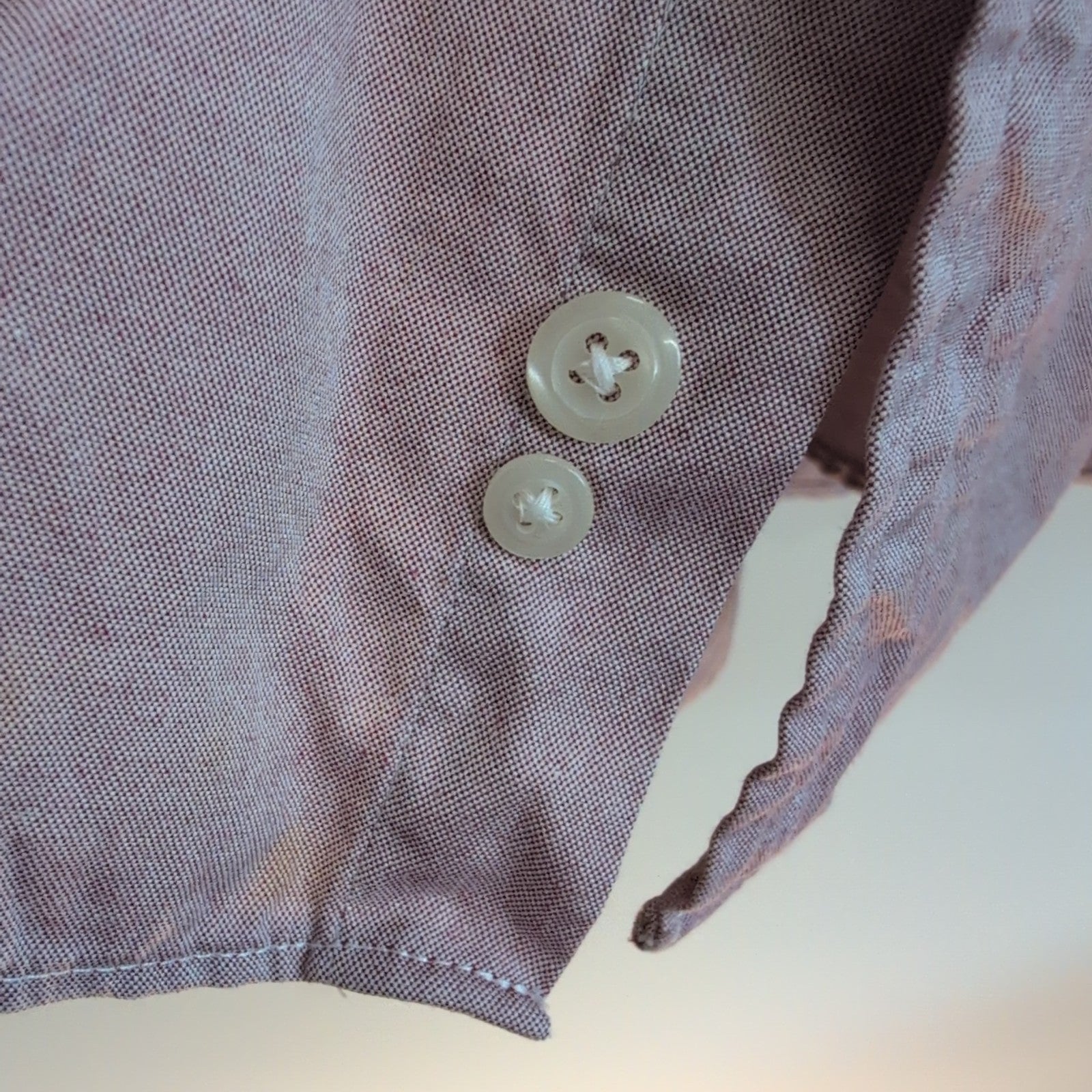 Chemise L.L. Bean bordeaux clair uni taille L #189e