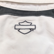 Chemise Harley Davidson L Blanche Grise Ventilée Manches Courtes