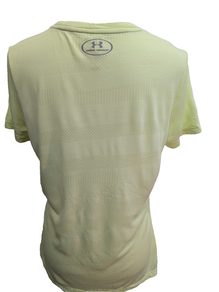 T-shirt de Sport Under Armour HeatGear Jaune Fluo Femme Taille M