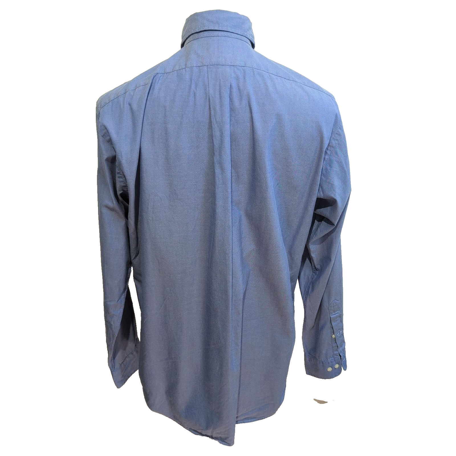 Chemise Ralph Lauren Yarmouth Oxford ML Bleu Uni Logo Bleu Marine Coton