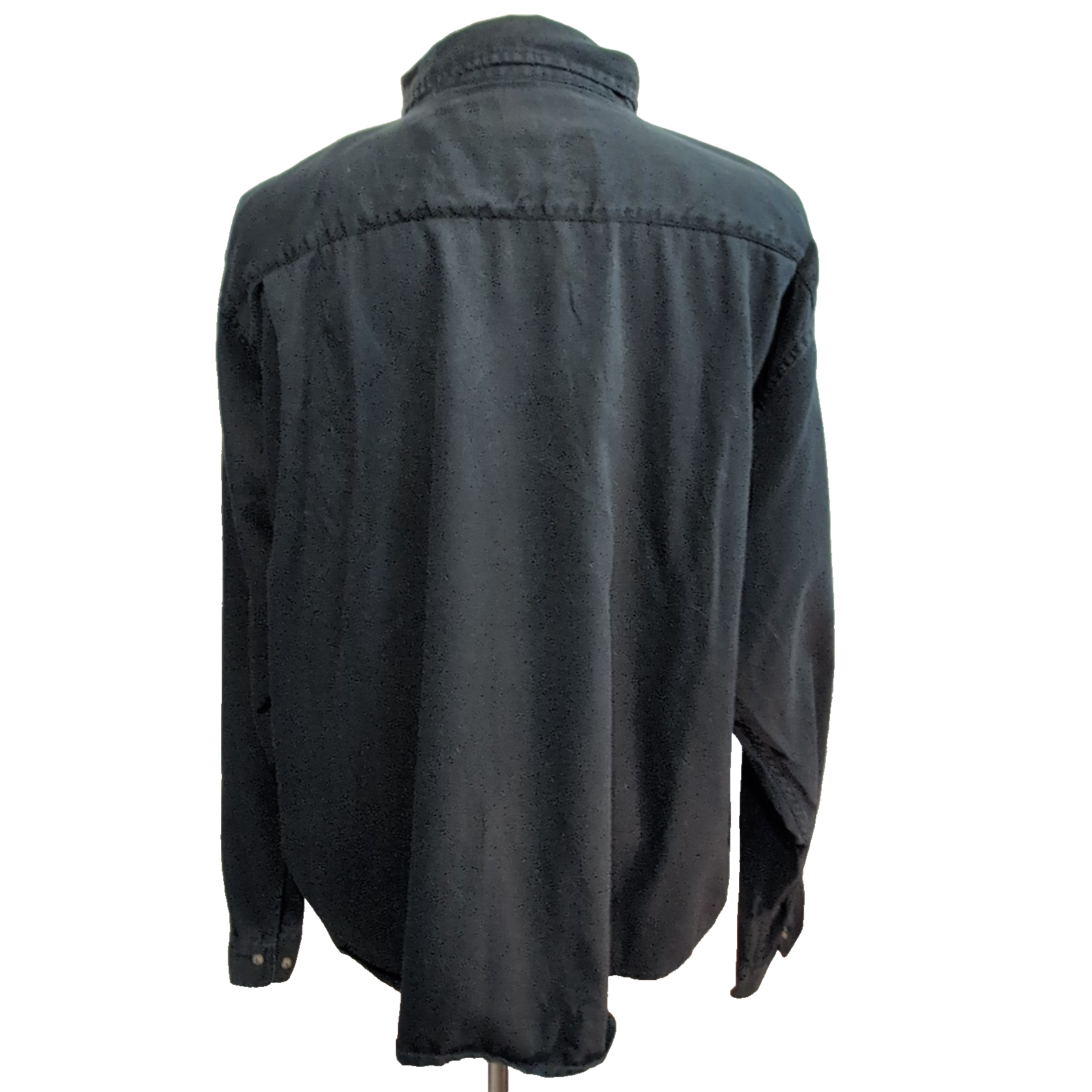 Chemise Wrangler Manches Longues Noire avec Poches Workwear Taille 2XL