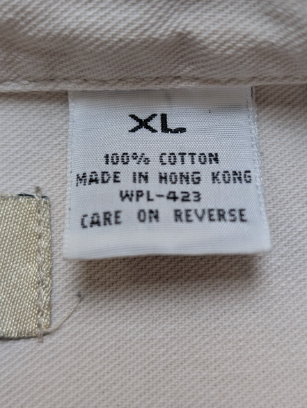 CHEMISE LEVI'S Jean Lourd Blanc Cassé XXL Homme Vintage Bouton Métal