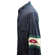Chemise Western Wrangler Vintage 2XL XT Bleu Aztèque USA Cowboy