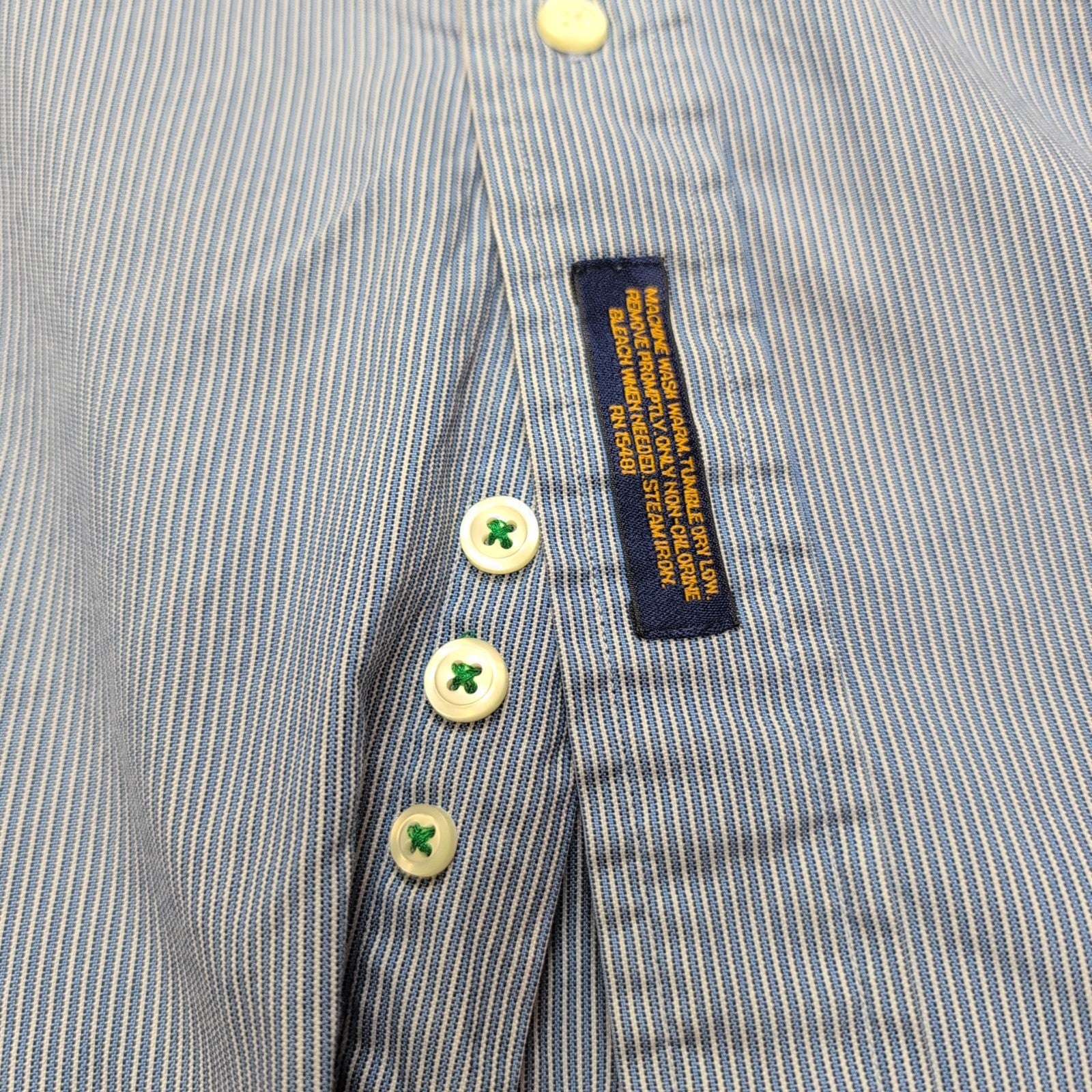 Chemise Tommy Hilfiger Rare Rayée Bleu Poignets Mousquetaires - Taille L / XL