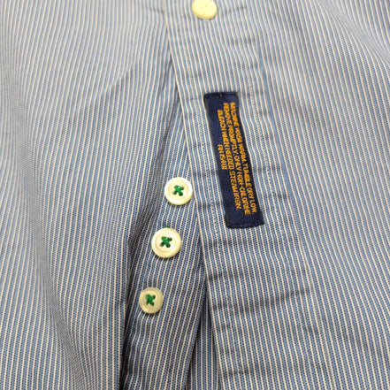 Chemise Tommy Hilfiger Rare Rayée Bleu Poignets Mousquetaires - Taille L / XL