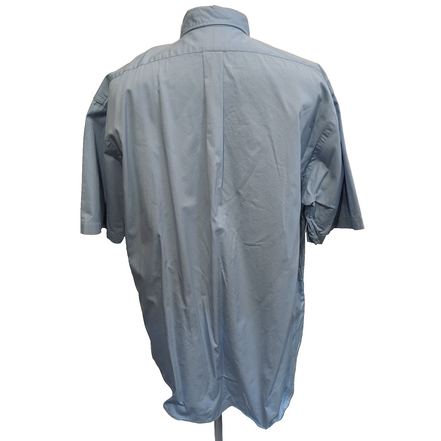 Chemise Ralph Lauren Blake Taille XL Bleu Clair Manches Courtes Logo Marron