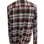 🌲 CHEMISE FLANELLE PERFORMANCE CHAPS XL (TG) CARREAUX NOIR ROUGE ORANGE