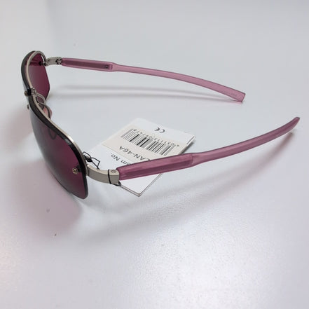 Lunettes de soleil Y2K Rectangulaires Bordeaux et Monture Métal Grise