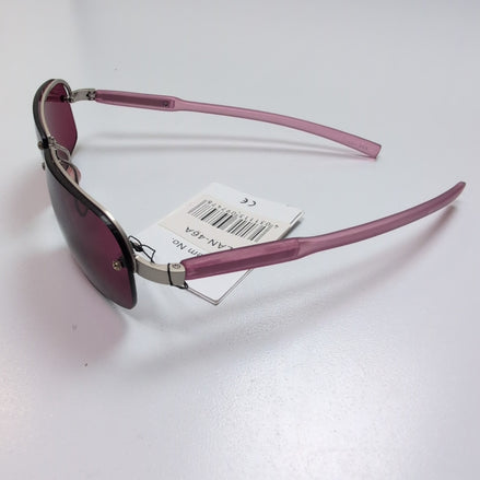Lunettes de soleil Y2K Rectangulaires Bordeaux et Monture Métal Grise