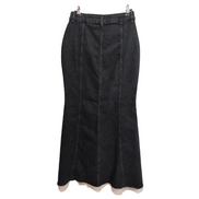 Jupe Longue Femme T34 Pimkie Jean Noir Stretch Neuve Étiquette 