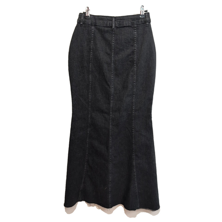 Jupe Longue Femme T34 Pimkie Jean Noir Stretch Neuve Étiquette 