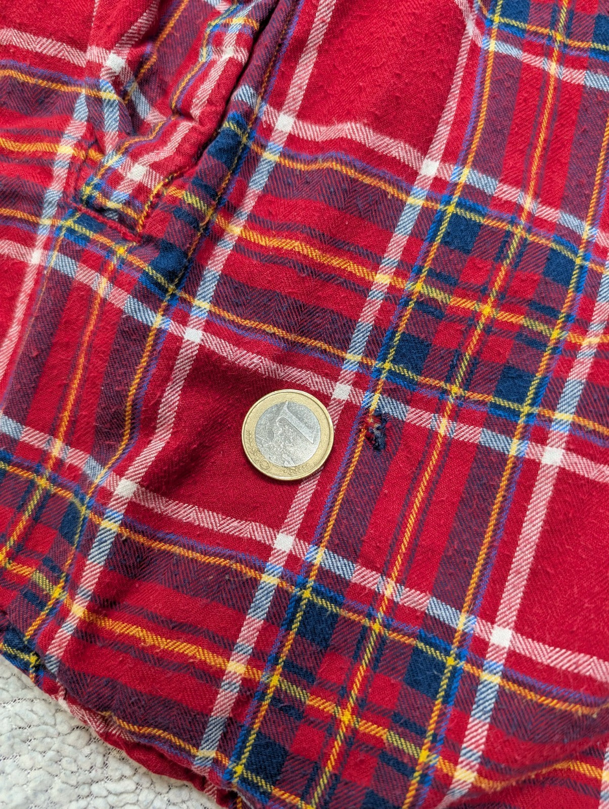 Modern Amusement Veste Surchemise Polaire Sherpa Carreaux Rouge L Hiver |255S