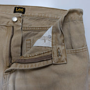 Jean Lee Vintage Regular Fit Homme W33 L32 Marron Clair Denim Patiné Classic
