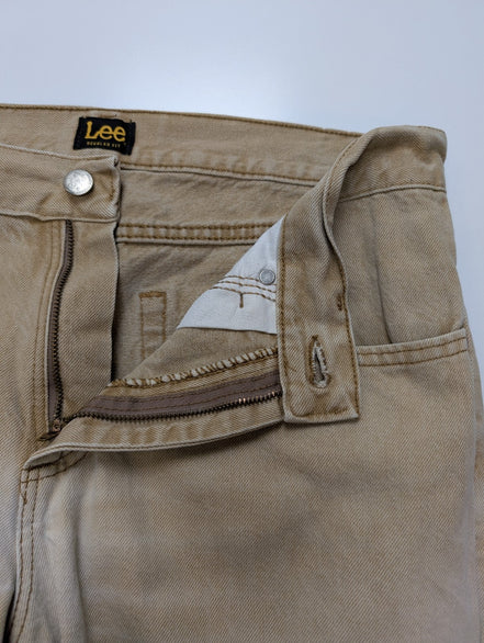 Jean Lee Vintage Regular Fit Homme W33 L32 Marron Clair Denim Patiné Classic