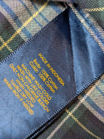 Chemise Polo Ralph Lauren Enfant L 14-16 Ans Carreaux Vert Bleu Logo Jaune