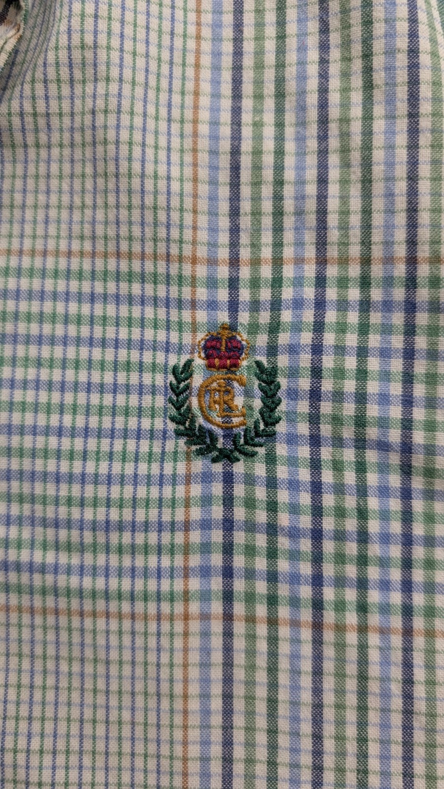 Chemise Chaps Ralph Lauren L carreaux Made in USA shirt button down écusson