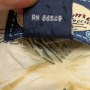 Chemise Hawaïenne TOMMY BAHAMA Beige & Vert Motifs Fleuris - Taille M