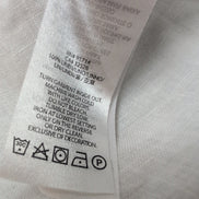 Chemise Armani Exchange LG 100% Lin Blanche 2 Poches Manches Retroussables