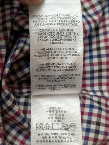 Chemise RALPH LAUREN Classic Fit Coton Stretch Vichy Rouge Bleu - Taille XS