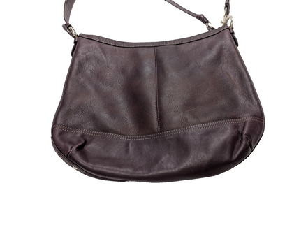 Sac Coach cuir bordeaux rouge vin bandoulière 36 cm très bon état