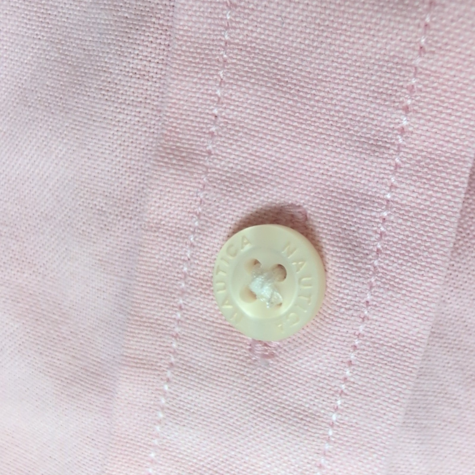 Chemise Nautica Classic Fit L Rose Pâle Stretch Logo Coton manches longues