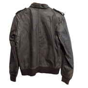MEMBERS ONLY - Blouson Aviateur Vintage marron en Cuir (Bomber) taille S |46c