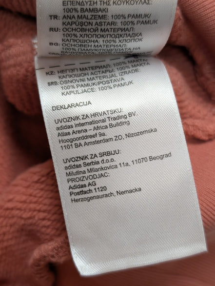 Sweat à Capuche Adidas Saumon Foncé - Coupe Oversize - Neuf - Taille XS/L
