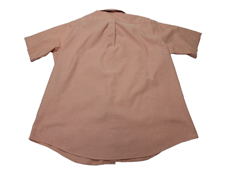 Chemise manches courtes L.L. Bean corail uni taille L Homme 1 poche Vintage