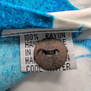 Chemise Hawaïenne Island Stuff Rayonne Bleu Fleurs Tropicales Taille L