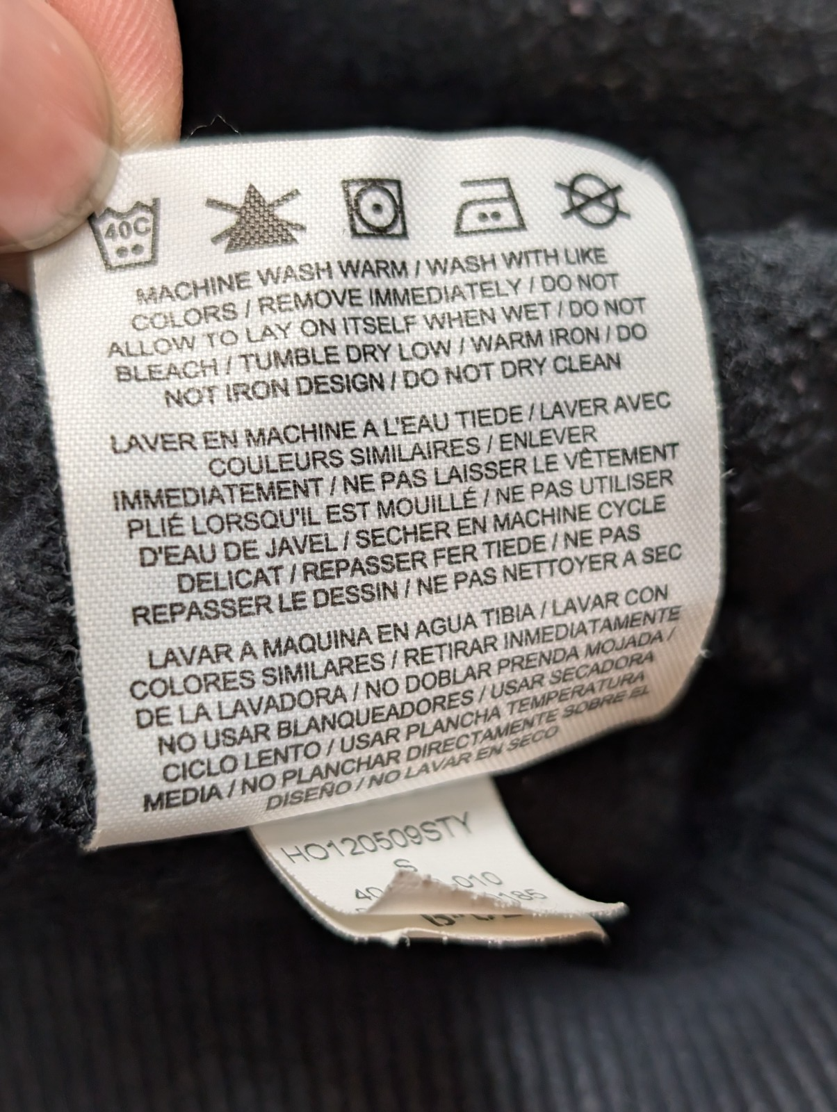 Sweat à Capuche Nike Vintage Noir - Logo Brodé - Coton Épais - Taille S
