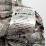 Chemise Carhartt Force XL Kaki Rouge Carreaux Manches courtes 2 Poches
