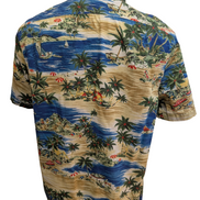 Chemise Hawaïenne J.Crew Coton Bleu Motif Plage & Palmiers - Taille S