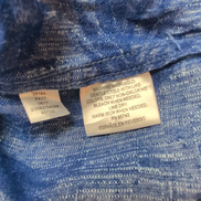 Chemise Hawaïenne Tasso Elba Soie Lin Bleu Motif Feuillage S