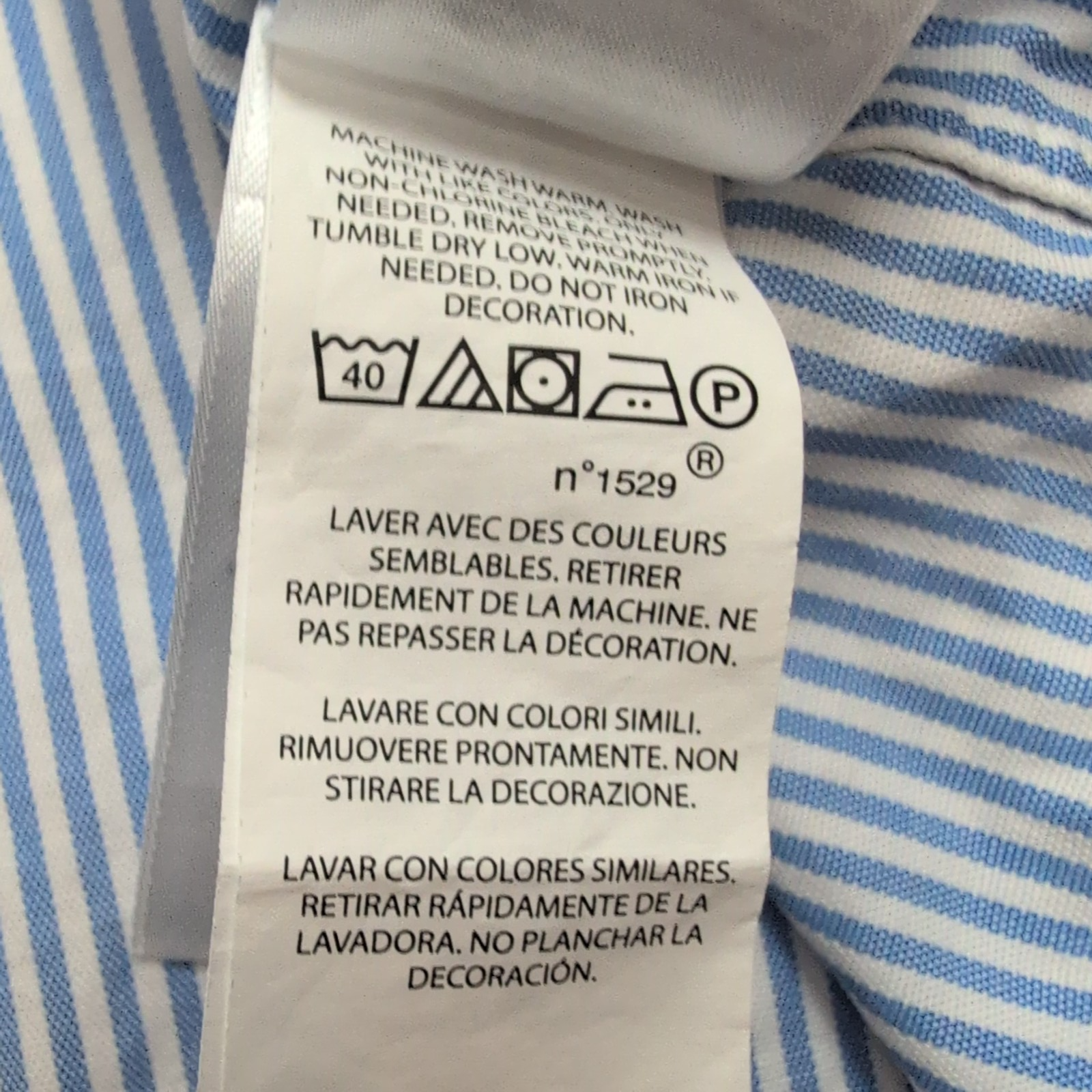 Chemise Ralph Lauren Taille M Classic Fit Bleu Rayures Coton Logo Bleu Marine