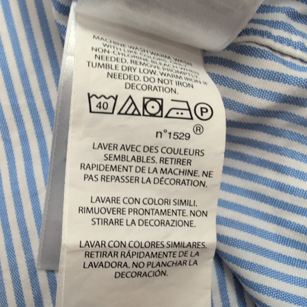 Chemise Ralph Lauren Taille M Classic Fit Bleu Rayures Coton Logo Bleu Marine