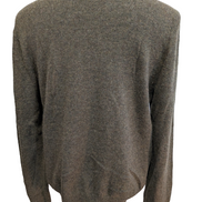 Pull POLO RALPH LAUREN 100% Laine Kaki Logo Marron Taille XL Excellent État