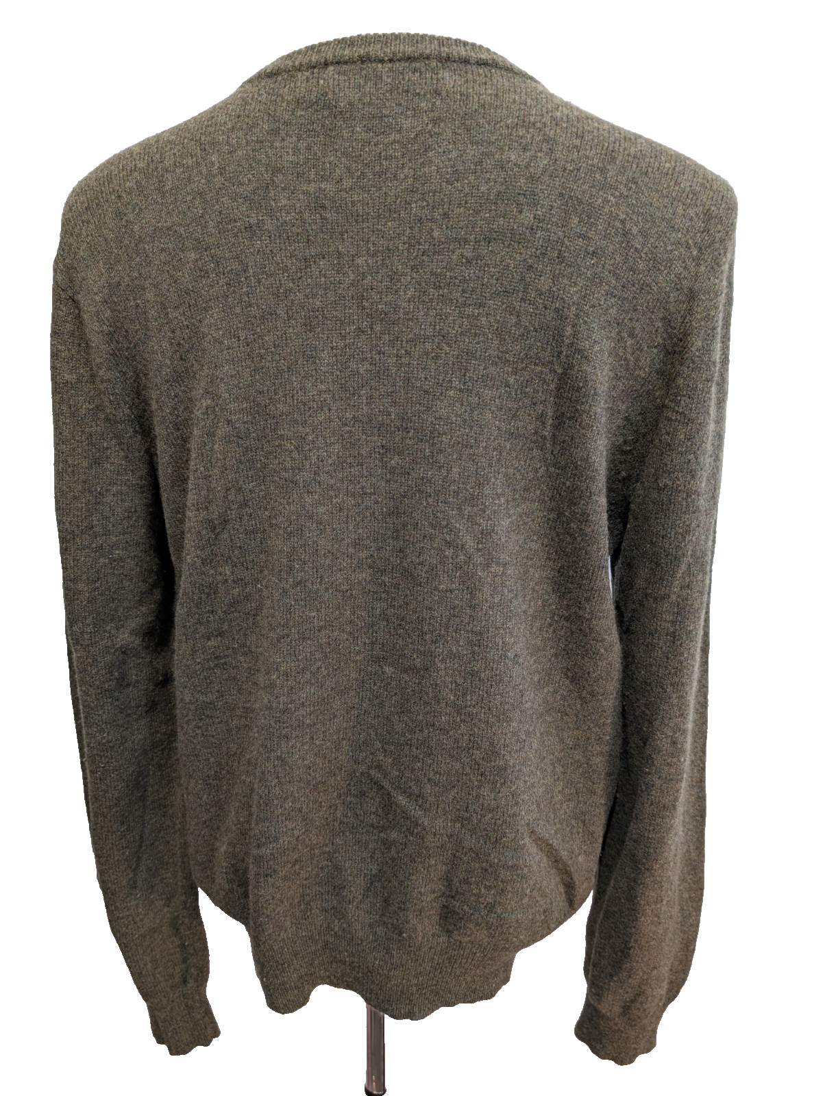 Pull POLO RALPH LAUREN 100% Laine Kaki Logo Marron Taille XL Excellent État