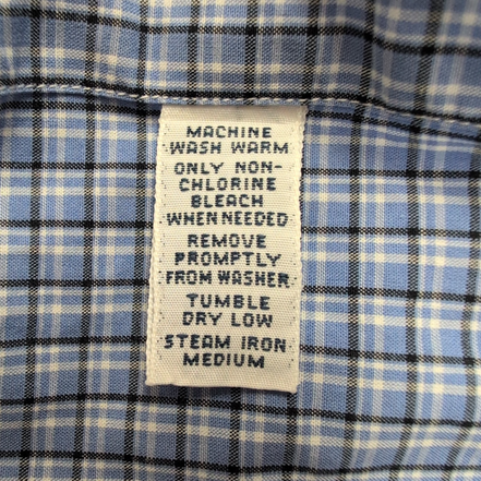 Chemise Ralph Lauren XL XXL Bleue Carreaux 100% Coton Grande Taille