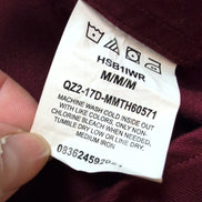 Chemise Wrangler Manches Courtes Bordeaux à Poches Taille M