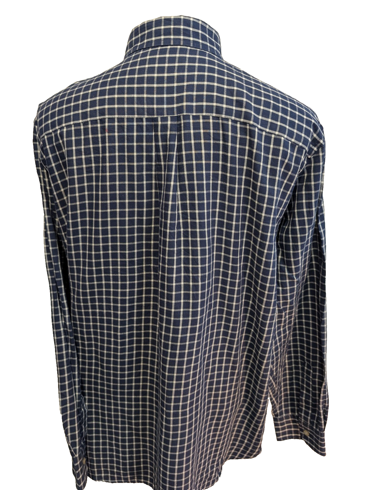 👕 CHEMISE CHAPS EASY CARE TWILL XL (TG) CARREAUX BLEU MARINE 60% COTON